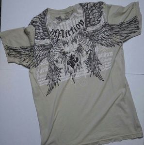 Affliction s/s in cream. large